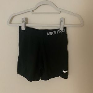 black nike pro running shorts